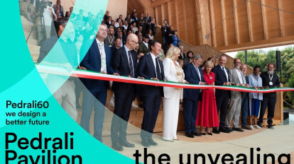 The unveiling of the Pedrali Pavilion