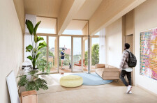 Conversion to residential use, view towards the outside.
