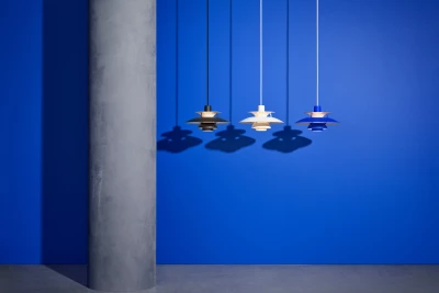 PH 5 pendant lamp with sophisticated hood system for glare-free light