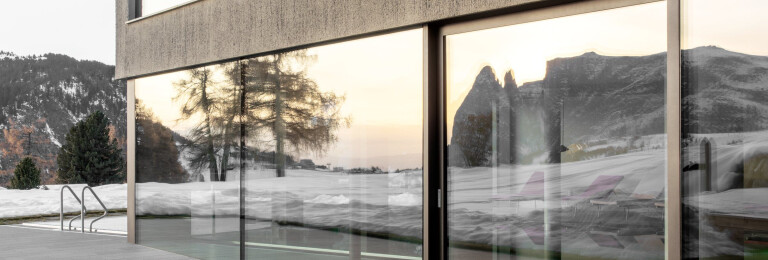 Exterior space of the swimming pool area